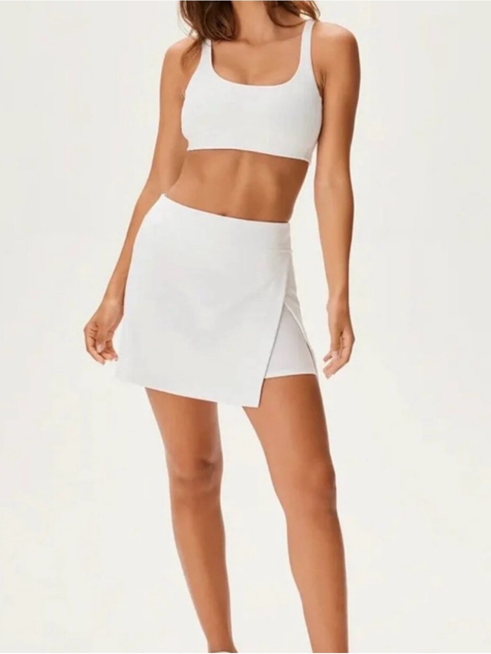 ATHELTA “Court Skirt” Athletic / Tennis Mini Skirt in White: Sz L